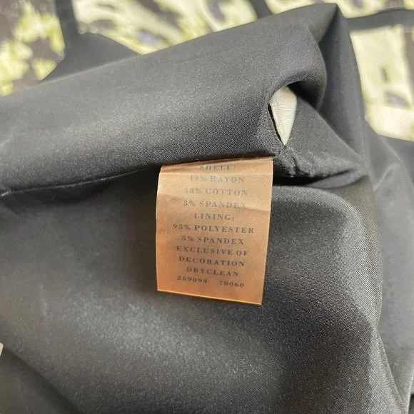 Ann Taylor Sheath Dress 2 Animal Print Sleeveless Black Ivory Green Women's - Picture 12 of 13